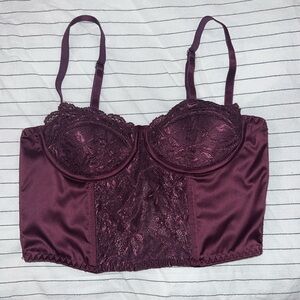 Urban Outfitters plum corset top